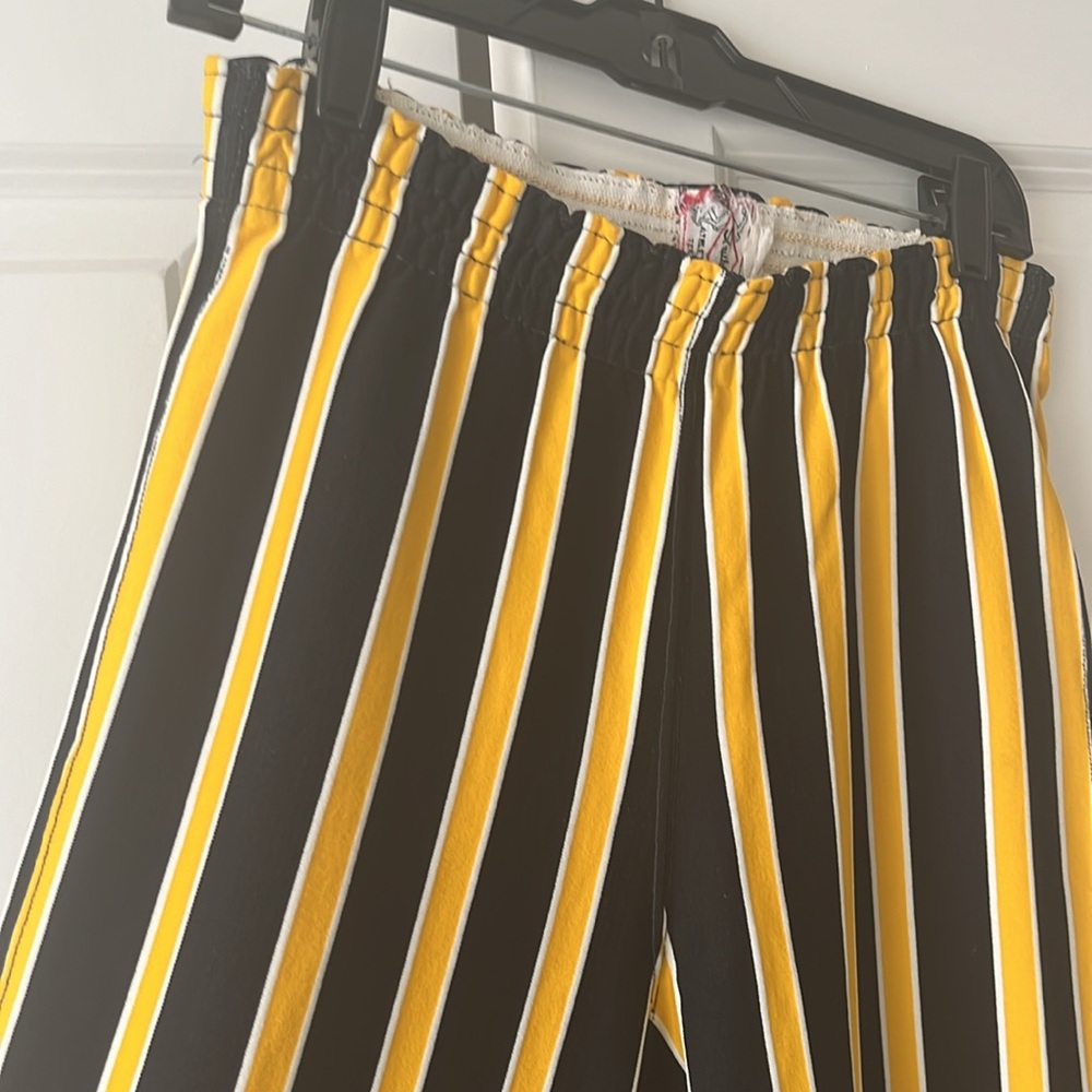 Black and Yellow Stripe Pants - Picture 2 of 3